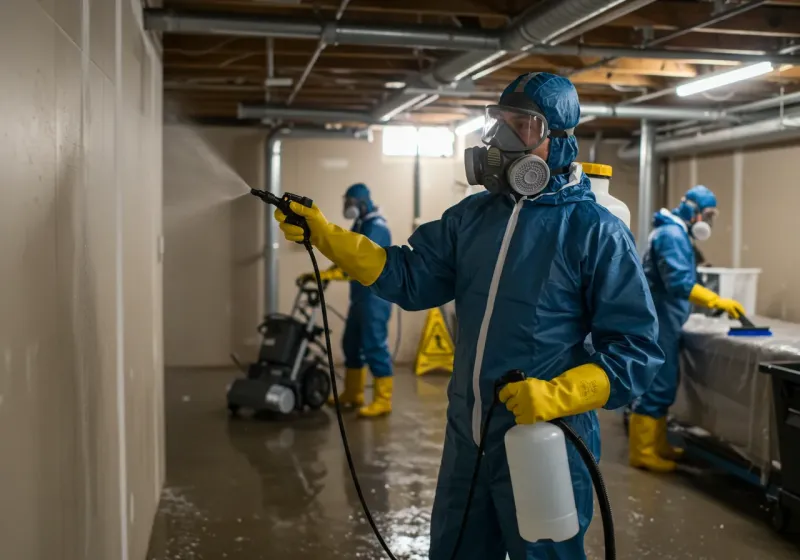 Basement Sanitization and Antimicrobial Treatment process in Glide, OR