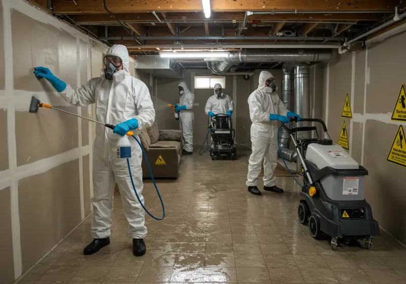 Basement Moisture Removal and Structural Drying process in Glide, OR